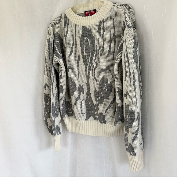 Sostanza Fashion Police Vintage Retro Puffy Arm Sweater Small - Picture 2 of 15